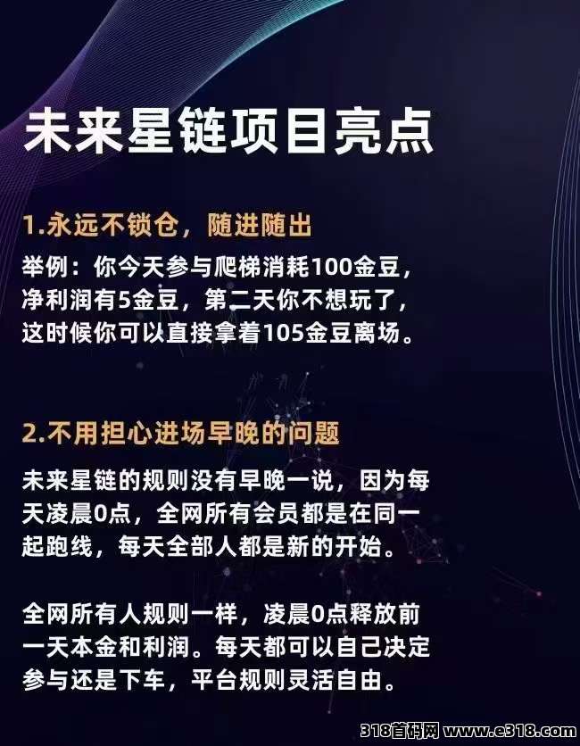 未来星链，新项目，**模式，即将上线，对接团队，扶持拉满