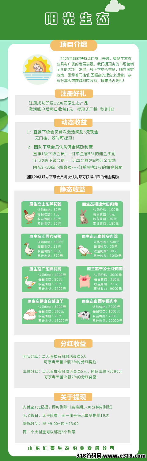 阳光生态平台正式上线，旨在为用户开启一段生态健康与轻松躺赚的双重惊喜之旅