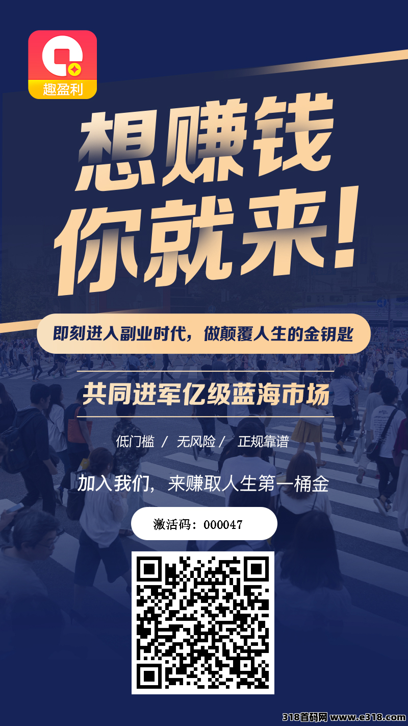 趣盈利不推广也能赚，推广收益无上限，速度占位！